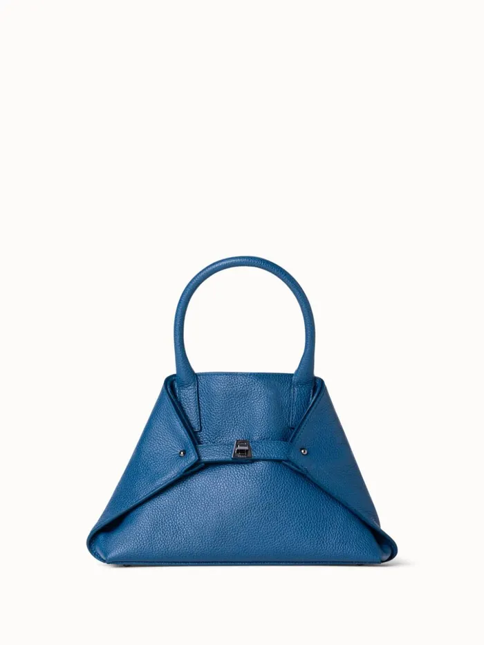 Little Ai Top Handle Bag In Cervocalf Leather Pacific Women Akris Top Handle Bags
