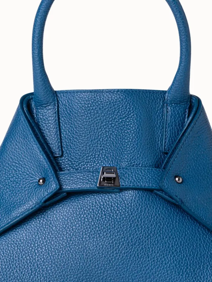 Little Ai Top Handle Bag In Cervocalf Leather Pacific Women Akris Top Handle Bags