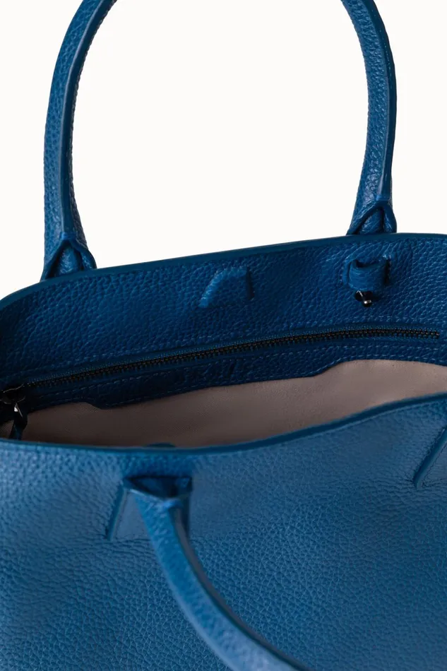 Little Ai Top Handle Bag In Cervocalf Leather Pacific Women Akris Top Handle Bags