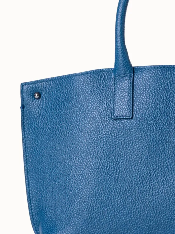 Little Ai Top Handle Bag In Cervocalf Leather Pacific Women Akris Top Handle Bags