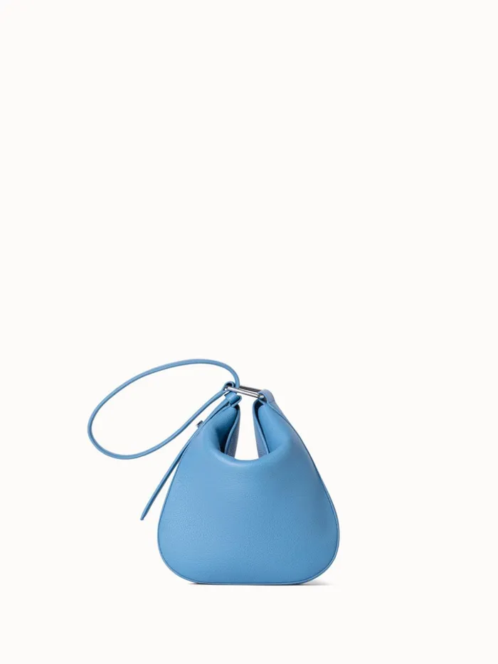 Little Anna Hobo Bag In Leather Sky Women Akris Shoulder Bags