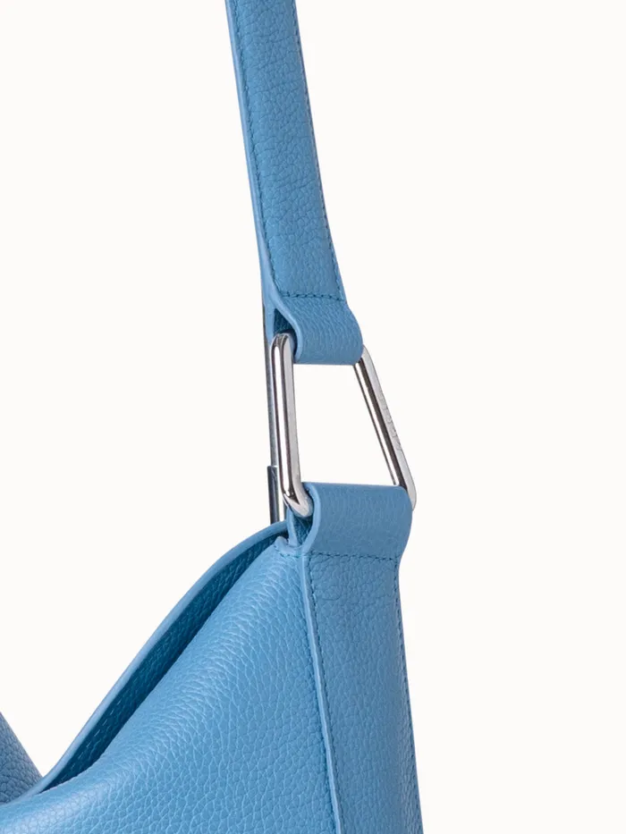 Little Anna Hobo Bag In Leather Sky Women Akris Shoulder Bags