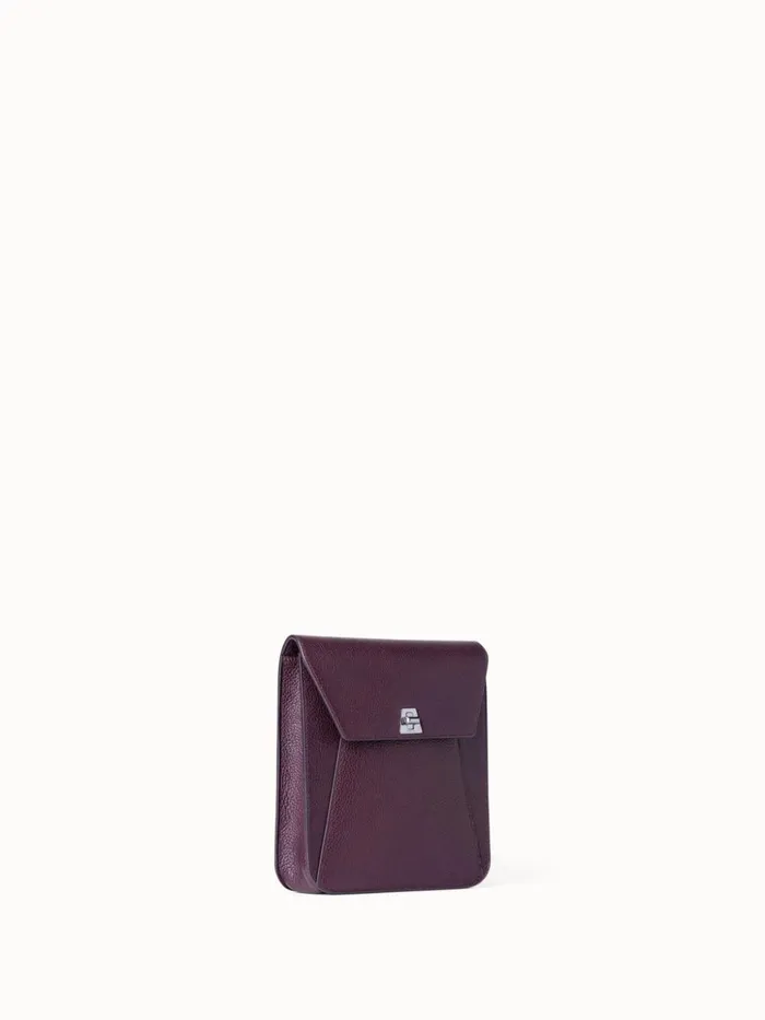 Little Anouk Messenger Bag In Leather Burgundy Women Akris Crossbody Bags