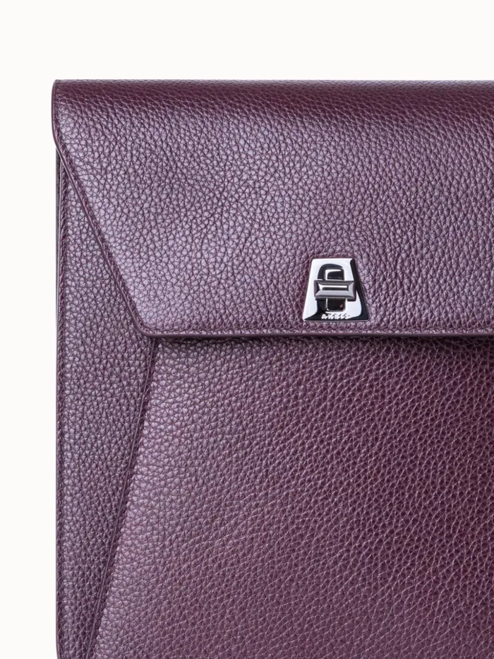 Little Anouk Messenger Bag In Leather Burgundy Women Akris Crossbody Bags