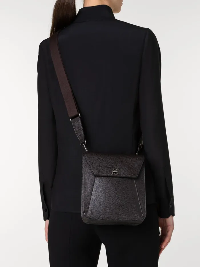 Little Anouk Messenger In Calf Leather Mocca Women Akris Crossbody Bags