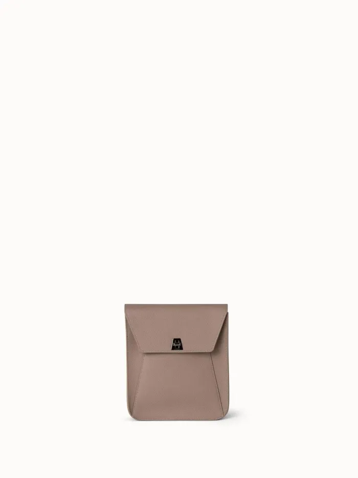 Little Anouk Messenger In Calf Leather Taupe Women Akris Crossbody Bags