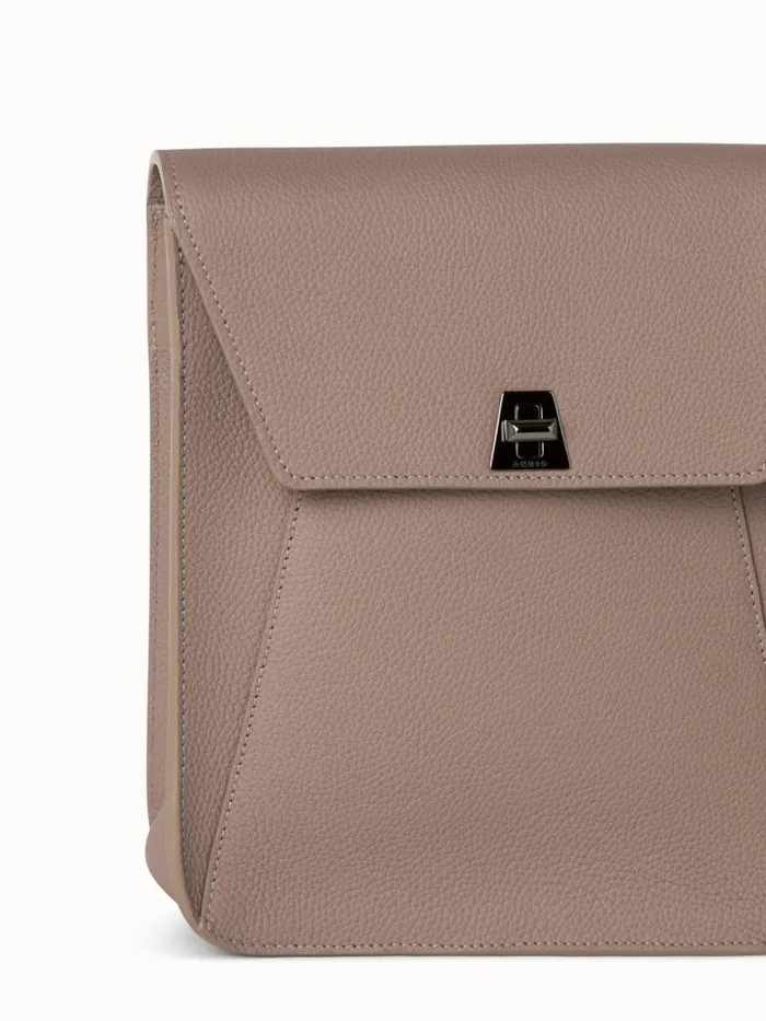 Little Anouk Messenger In Calf Leather Taupe Women Akris Crossbody Bags