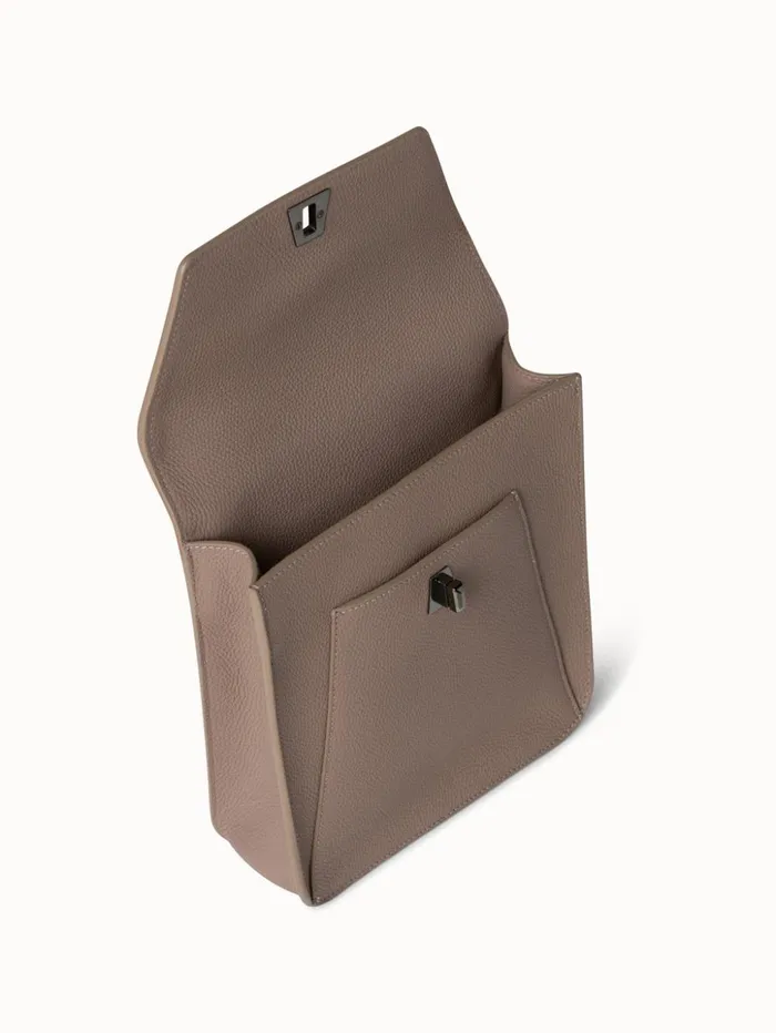 Little Anouk Messenger In Calf Leather Taupe Women Akris Crossbody Bags