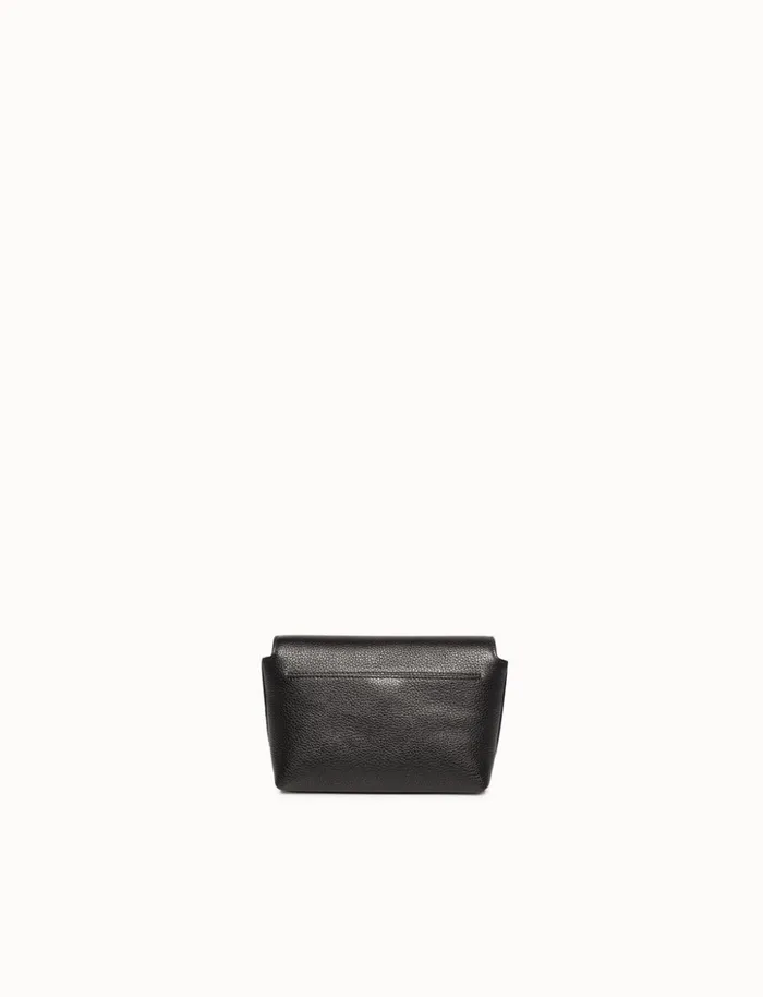 Little Day Bag In Cervocalf Leather With Graphite Colored Hardware Black Women Akris Crossbody Bags