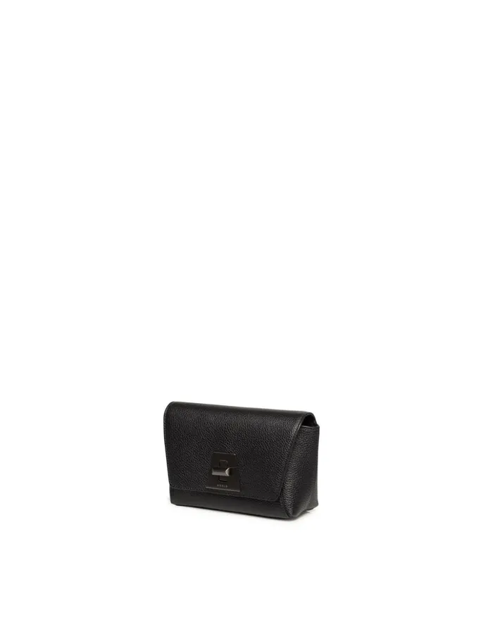Little Day Bag In Cervocalf Leather With Graphite Colored Hardware Black Women Akris Crossbody Bags