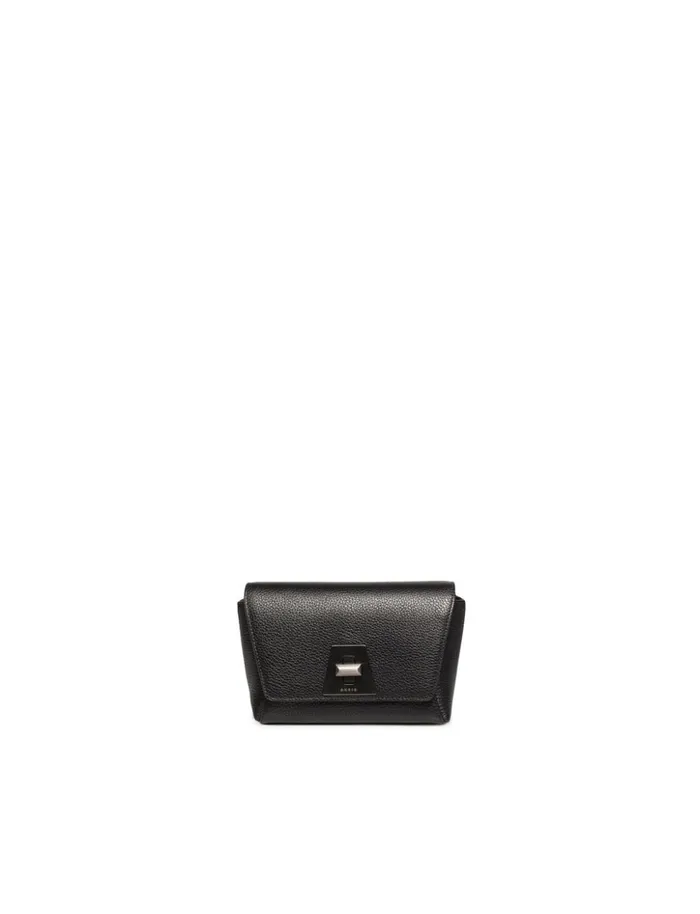 Little Day Bag In Cervocalf Leather With Graphite Colored Hardware Black Women Akris Crossbody Bags