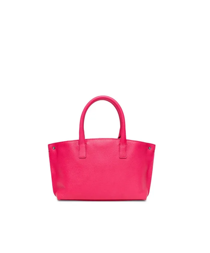 Little Messenger Bag In CervoStructured Calf Leather Rose Women Akris Top Handle Bags