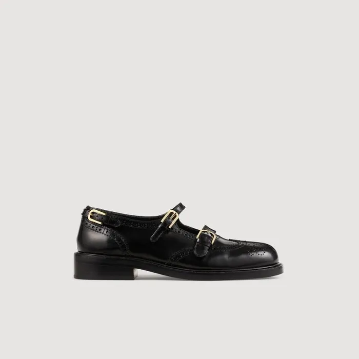 Loafers and Flats Women SANDRO MultiBuckle Mary Jane Flats Black