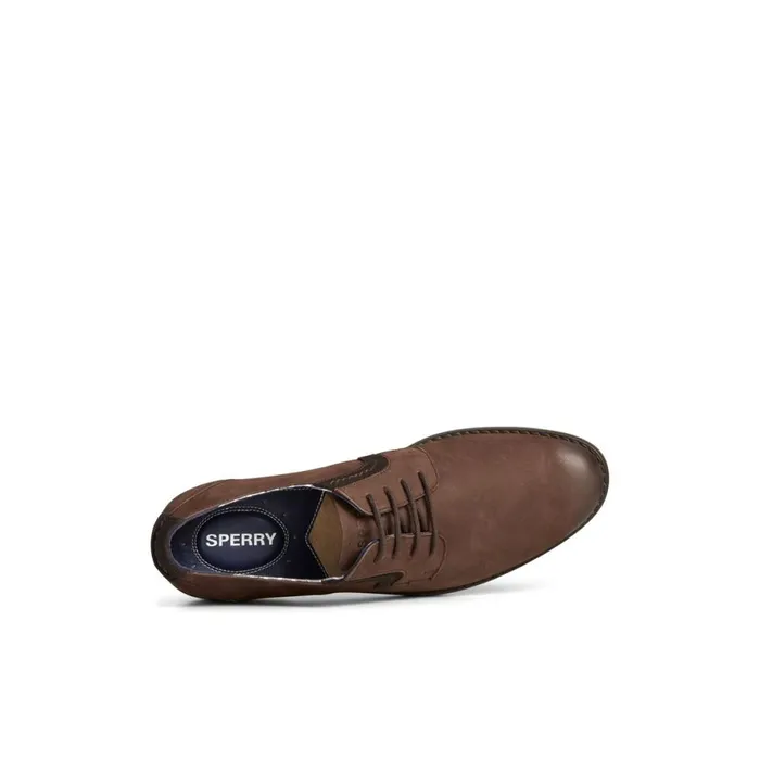 Loafers and Oxfords Men Sperry Newman Oxford Dress Shoe Brown Leather Nubuck