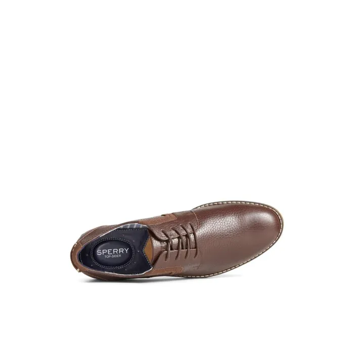 Loafers and Oxfords Men Sperry Newman Oxford Dress Shoe Brown Leather Smooth