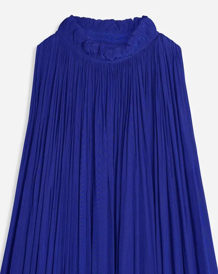 Long Charmeuse Tribute Dress Indigo Women Lanvin Dresses