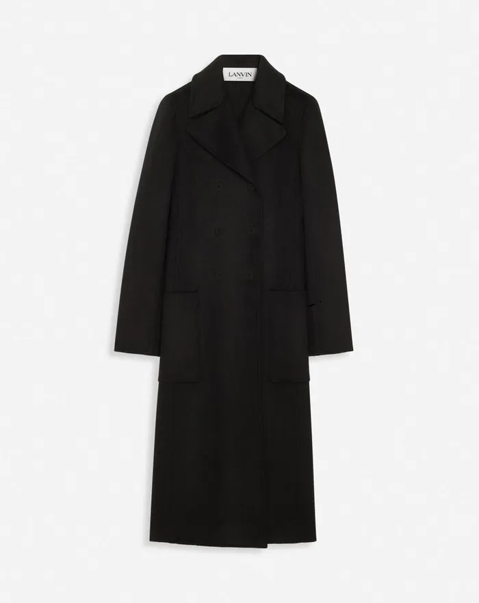 Long Coat In Doublefaced Cashmere Black Women Lanvin Coats and Jackets