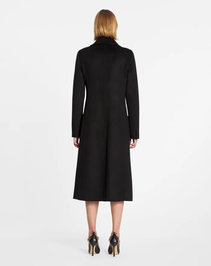 Long Coat In Doublefaced Cashmere Black Women Lanvin Coats and Jackets