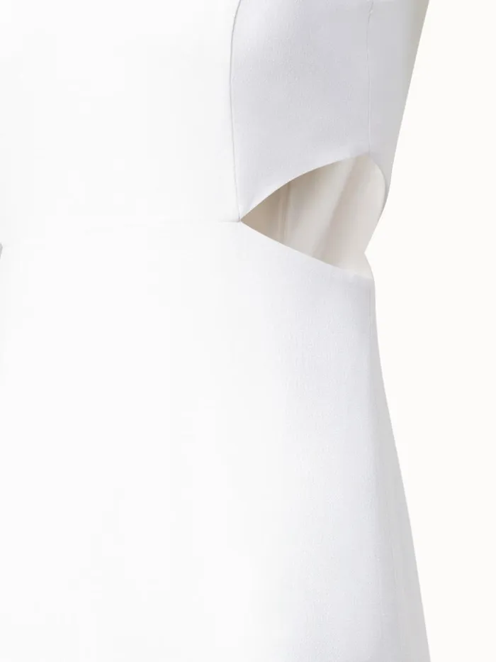 Long Evening Dress With Side Cut Outs Ecru Women Akris Dresses