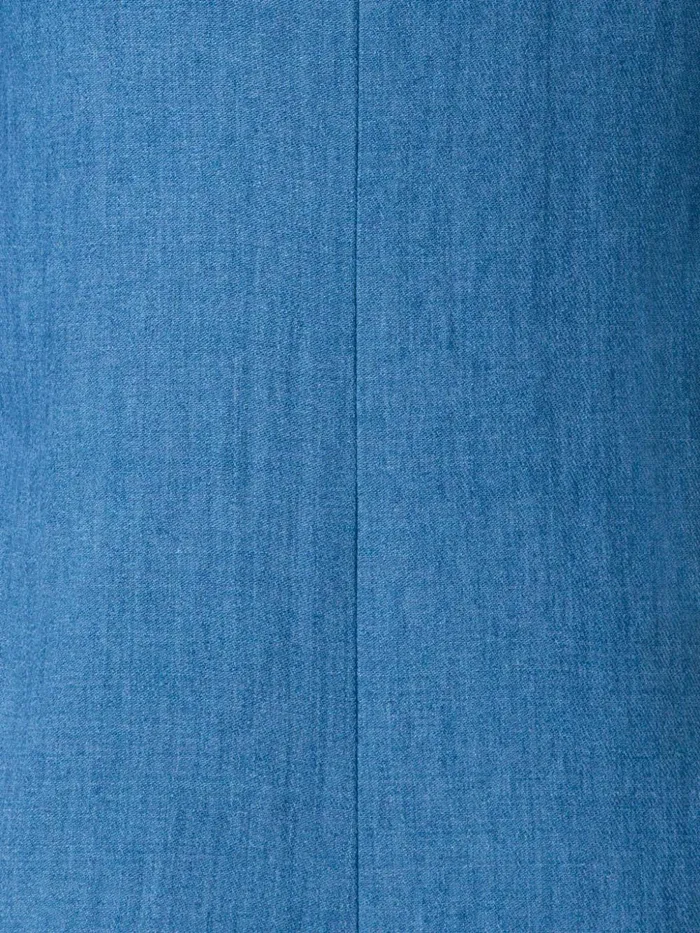 Long Linen Gabardine Jacket With Peak Lapel Medium Blue Women Akris Jackets