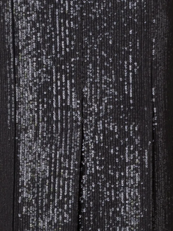 Long Sequin Covered Silk Skirt Black Women Akris Skirts
