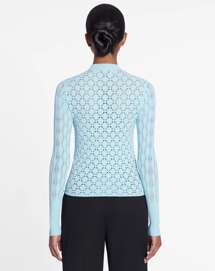 Longsleeved Top In Lace Effect Knit Budgie Women Lanvin Tops Longsleeved Top In Lace Effect Knit Budgie Women Lanvin Tops