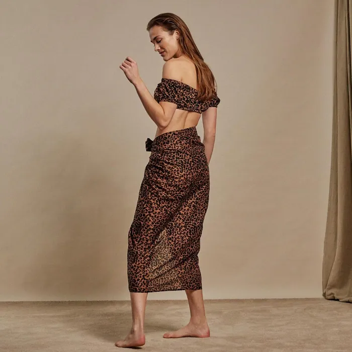 Love Stories Beach Cover Ups Chloe Pareo Scarf Leopard 8211 Women