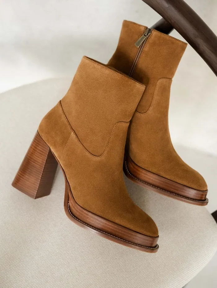 Marnie Camel Women Bobbies Ankle Boots