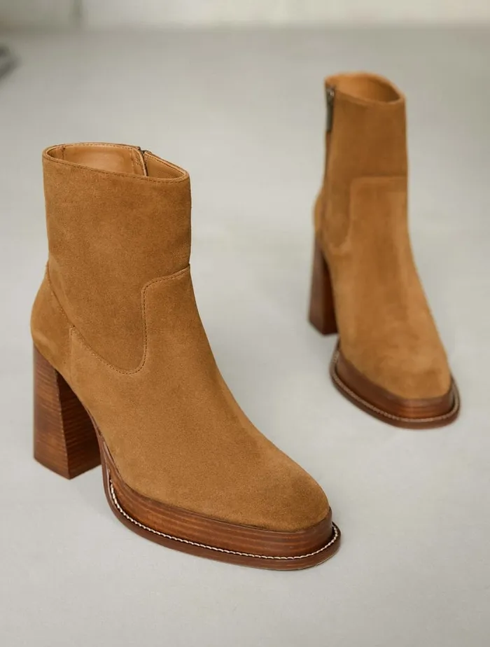 Marnie Camel Women Bobbies Ankle Boots