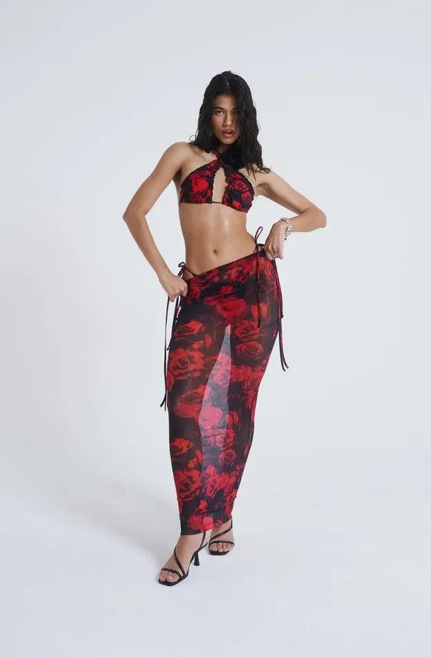 Maxi Skirts Women Jaded London Selene Mesh Maxi Skirt