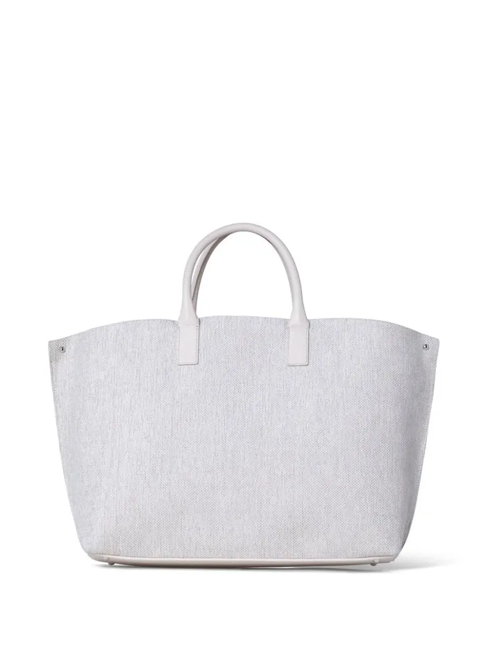 Medium Ai Messenger Bag In Canvas With Leather Hearts Multicolor Women Akris Tote Bags