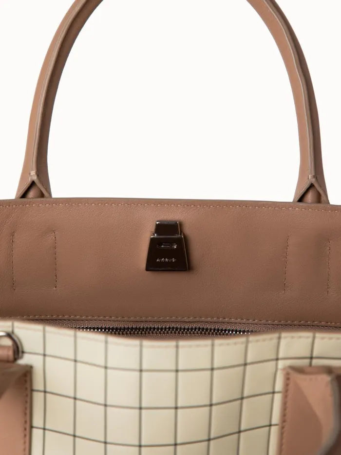 Medium Ai Messenger Bag In Leather With 3D Drei Teile Print Multicolor Women Akris Crossbody Bags