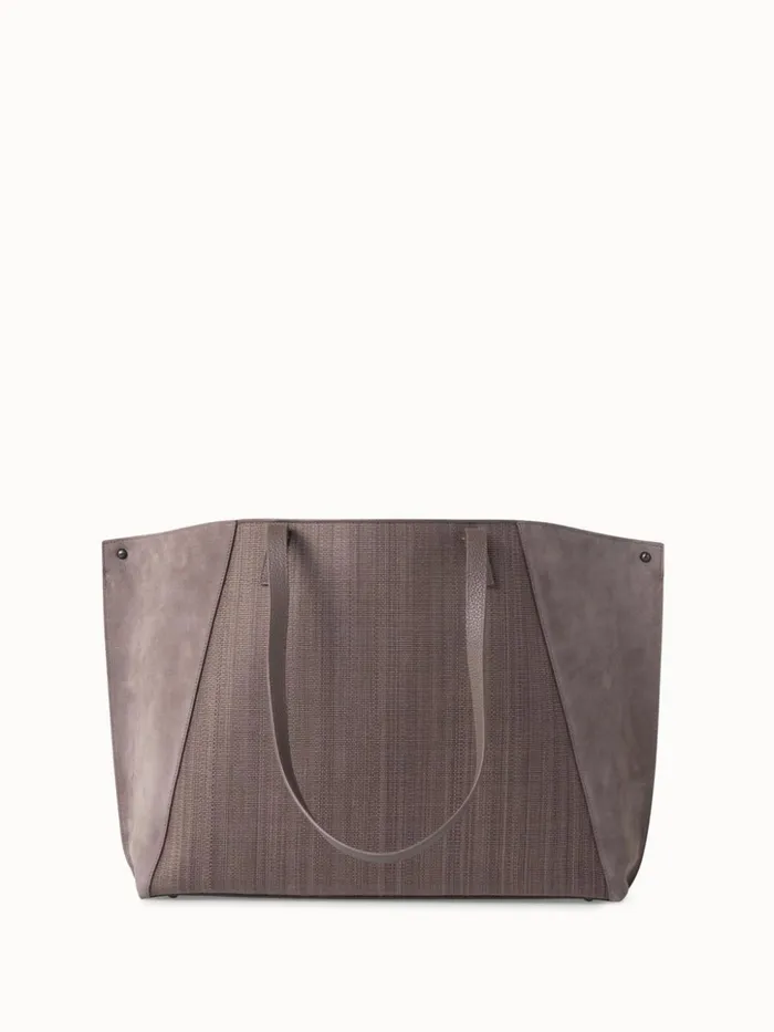 Medium Ai Shoulder Bag In Horsehair And Leather Taiga Women Akris Tote Bags