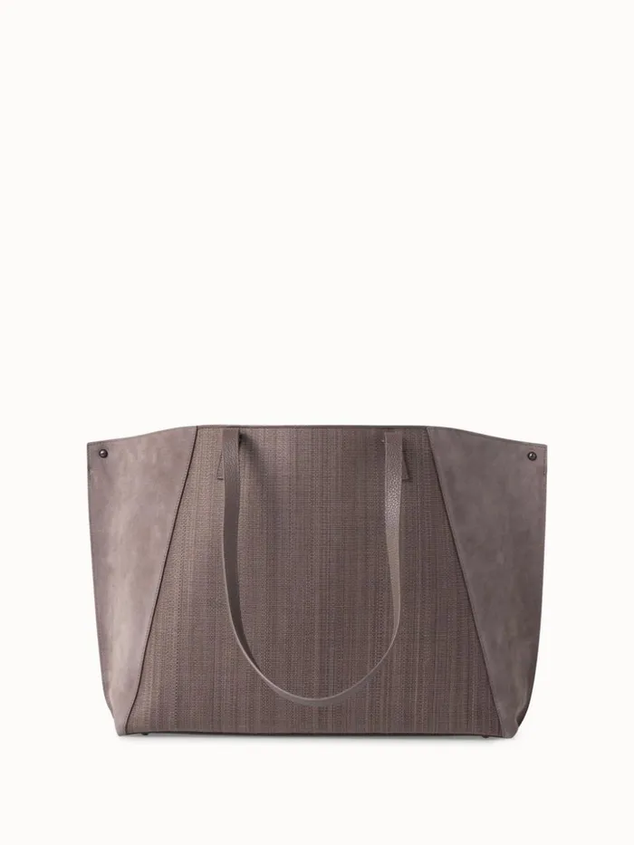 Medium Ai Shoulder Bag In Horsehair And Leather Taiga Women Akris Tote Bags