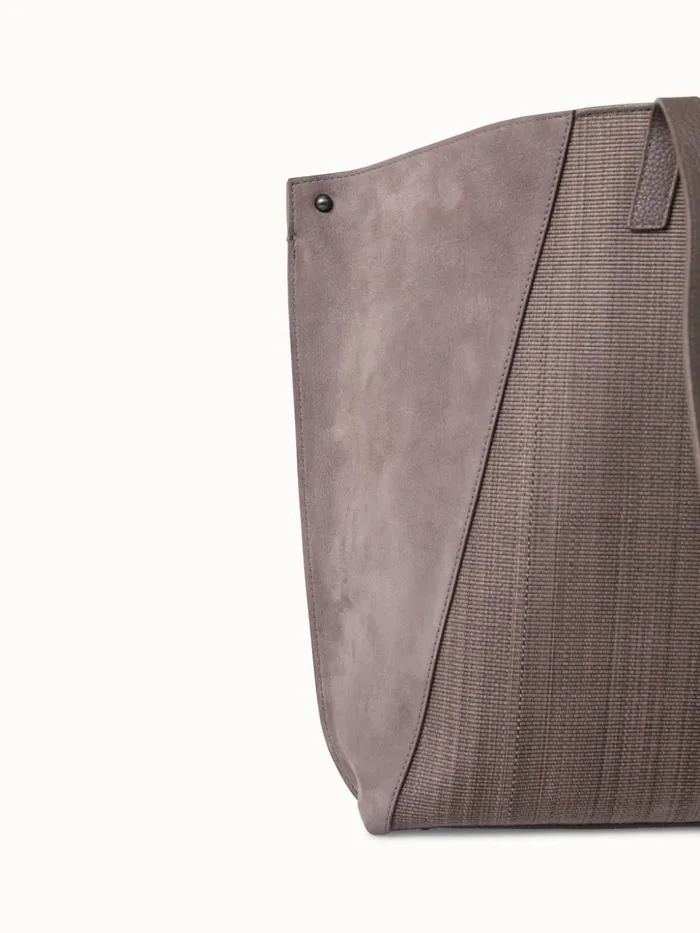 Medium Ai Shoulder Bag In Horsehair And Leather Taiga Women Akris Tote Bags
