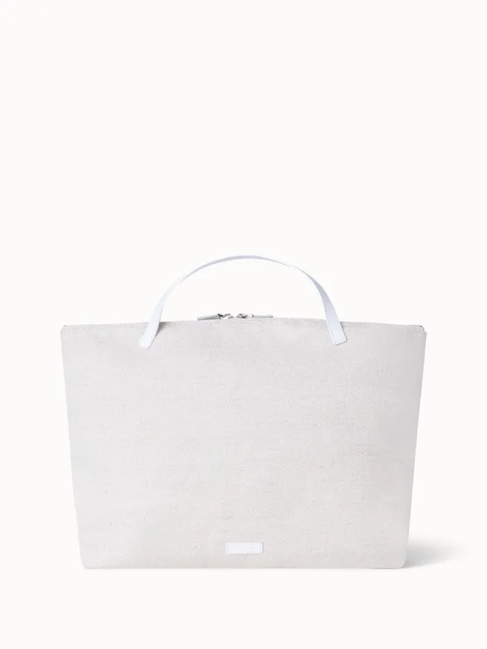 Medium Ai Shoulder Bag In Trapezoid Lasercut White Women Akris Shoulder Bags