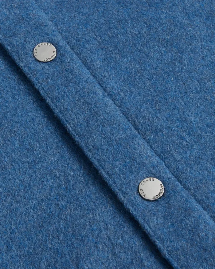 Men ADERBRY 8211 Wool Blend Overshirt Light Blue Ted Baker Shirts Men ADERBRY 8211 Wool Blend Overshirt Light Blue Ted Baker Shirts
