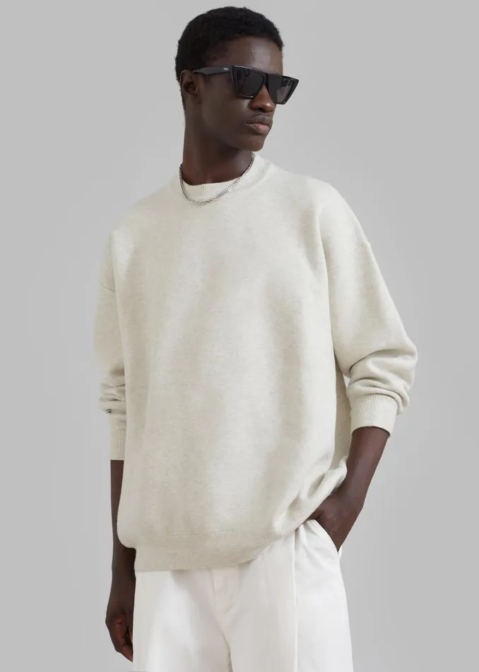 Men Arne Sweater 8211 Grey Melange The Frankie Shop Knitwear