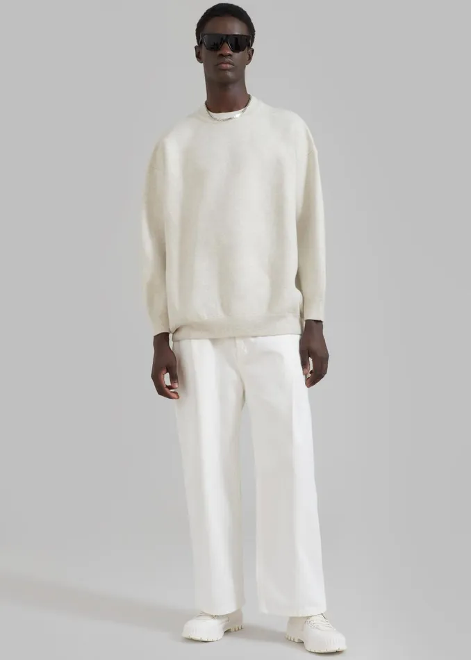 Men Arne Sweater 8211 Grey Melange The Frankie Shop Knitwear