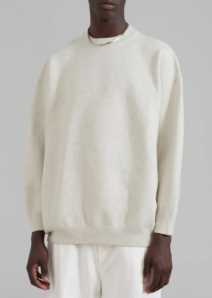 Men Arne Sweater 8211 Grey Melange The Frankie Shop Knitwear