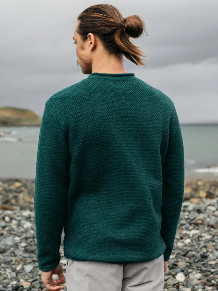 Men Barents Jumper Pine Shadow Finisterre Knitwear