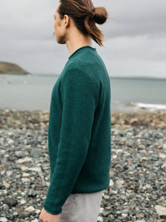 Men Barents Jumper Pine Shadow Finisterre Knitwear