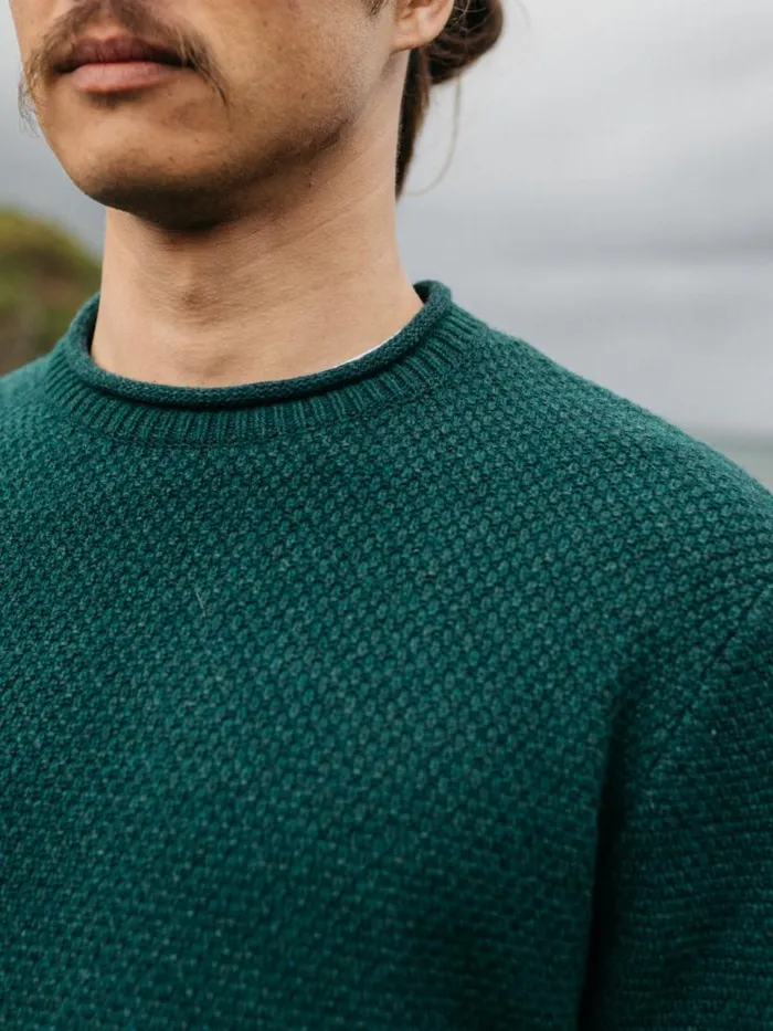 Men Barents Jumper Pine Shadow Finisterre Knitwear