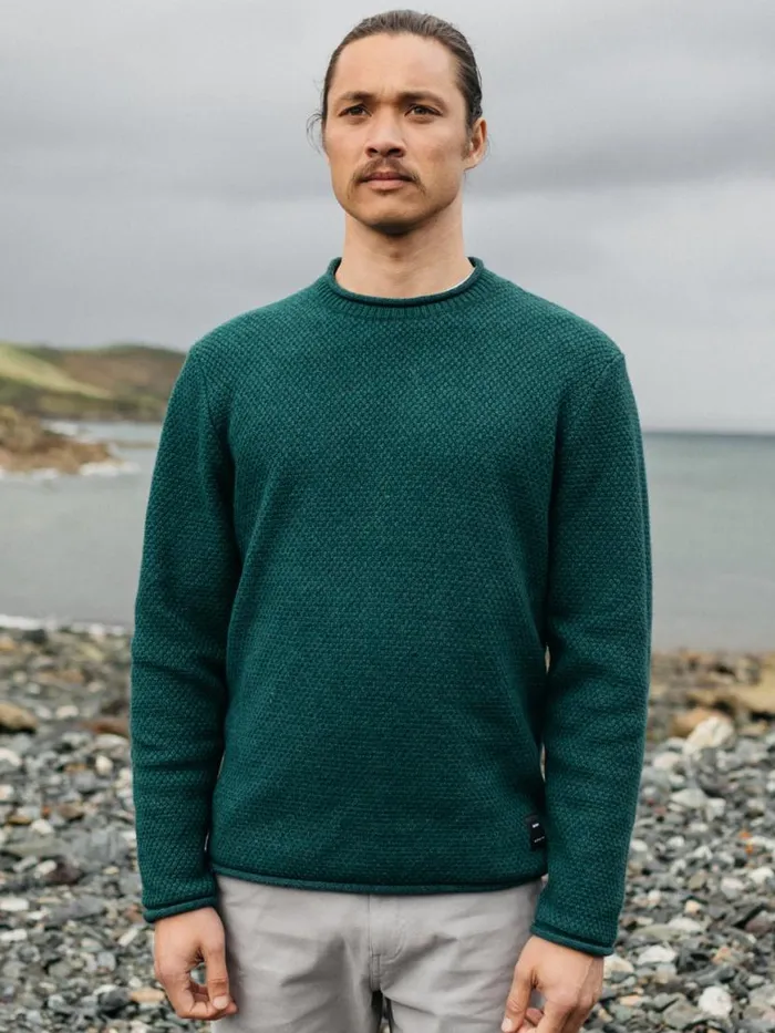 Men Barents Jumper Pine Shadow Finisterre Knitwear