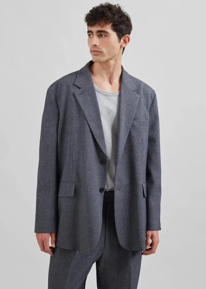 Men Beo Blazer 8211 Grey Melange The Frankie Shop Outerwear