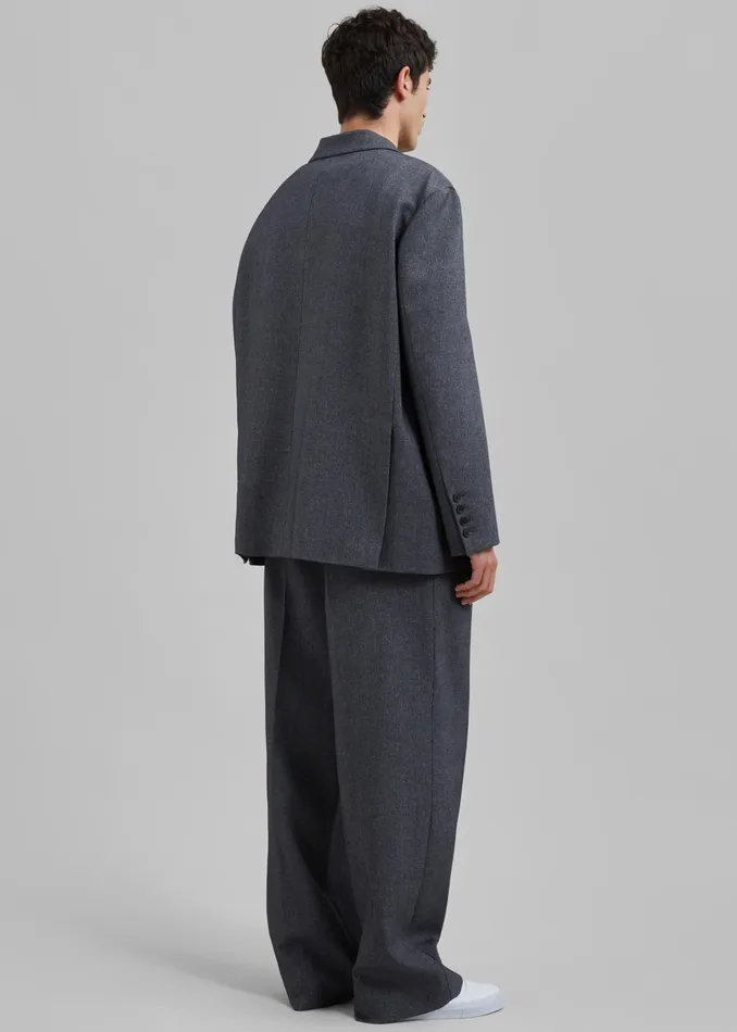 Men Beo Blazer 8211 Grey Melange The Frankie Shop Outerwear
