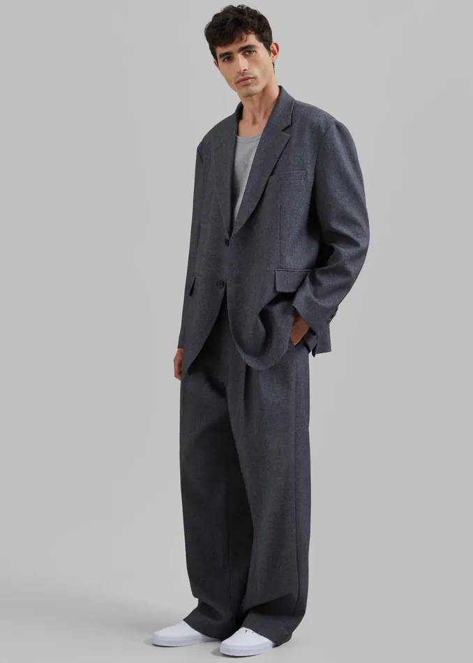 Men Beo Blazer 8211 Grey Melange The Frankie Shop Outerwear