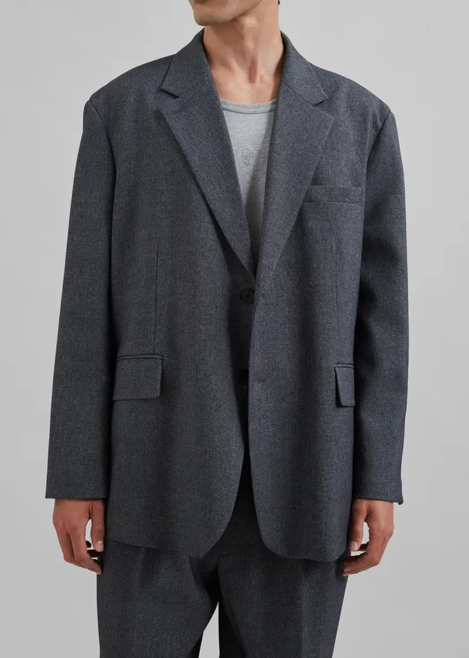 Men Beo Blazer 8211 Grey Melange The Frankie Shop Outerwear