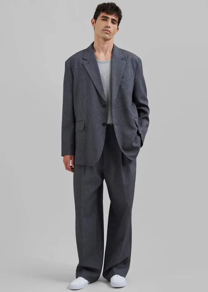 Men Beo Blazer 8211 Grey Melange The Frankie Shop Outerwear