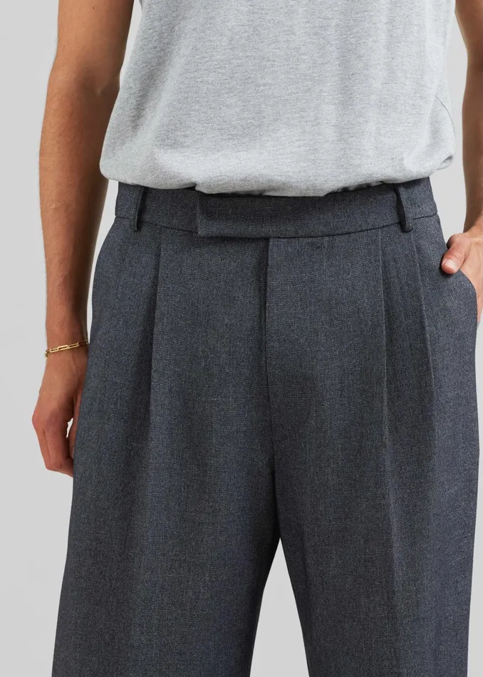 Men Beo Suit Pants 8211 Grey Melange The Frankie Shop Bottoms